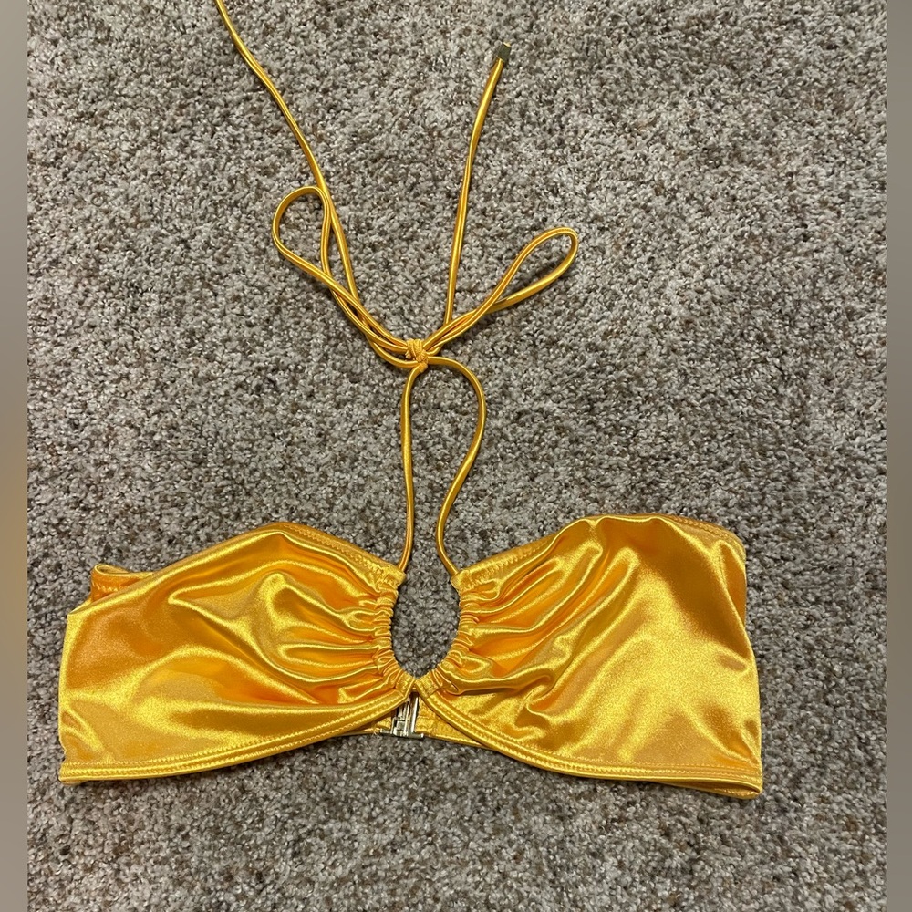Women’s gold swim top